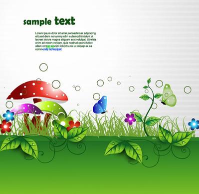 shiny nature background vector graphics