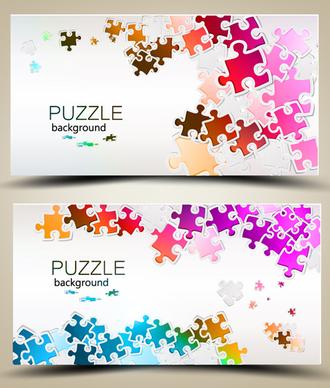 shiny puzzle background vector