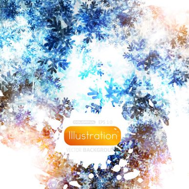 shiny snowflake backgrounds illustration vector
