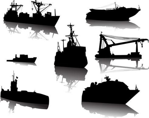 ships design elements vector set