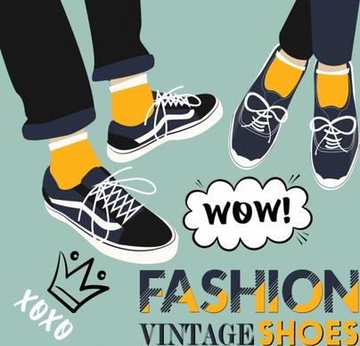shoes fashion background vintage design feet icons