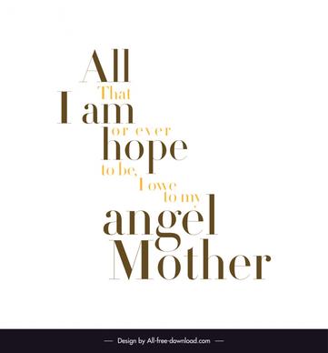 short and sweet mother day quotes banner template modern texts layout decor