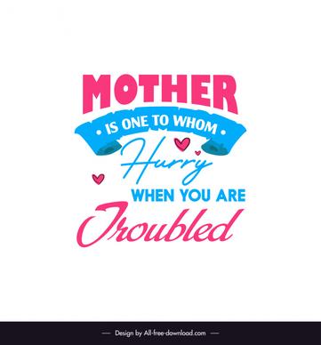 short and sweet mother day quotes poster template hearts ribbon decor
