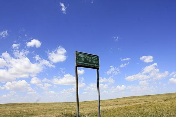 sign for panorama point at panorama point nebraska