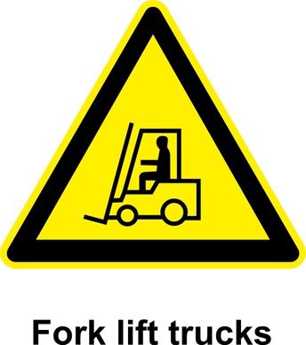 Sign Fork Lift Trucks clip art