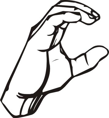 Sign Language C clip art