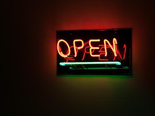 sign open neon