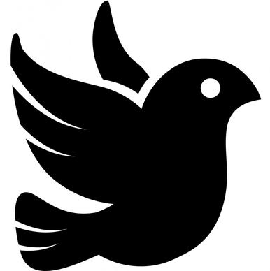 pigeon flying silhouette dynamic icon