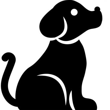 puppy dog pet silhouette icon
