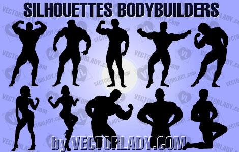 silhouettes bodybuilders