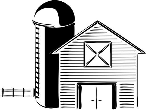 Silo Farming Grain Storage Tank clip art