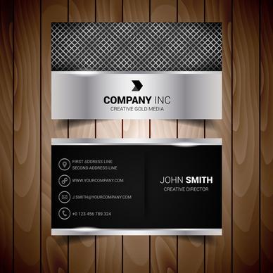 silver abstract business card