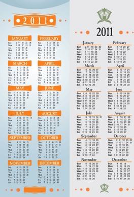 simple 2011 calendar template vector