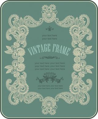 card cover template elegant vintage nature symmetric frame