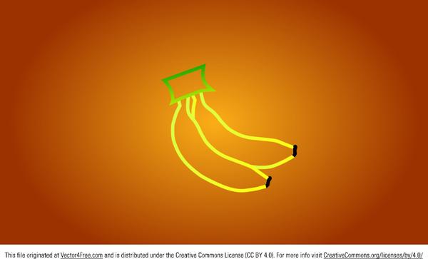 simple banana vector