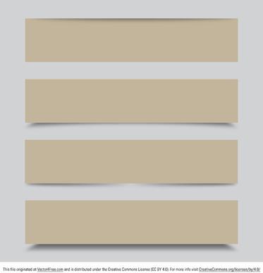 simple beige banner vectors