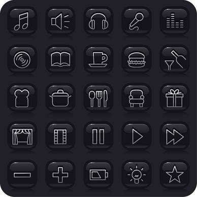 simple black icon vector