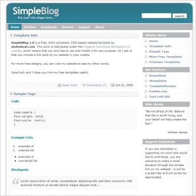 Simple Blog 1.0 Template