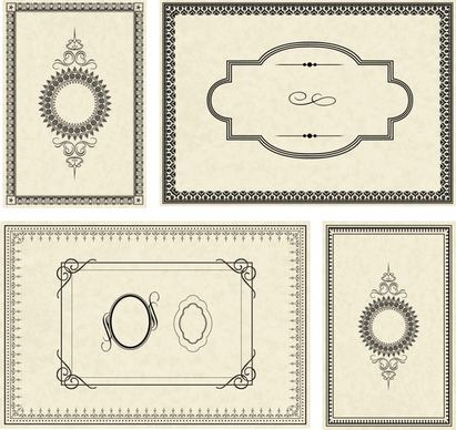 certificate borders templates classical seamless sketch