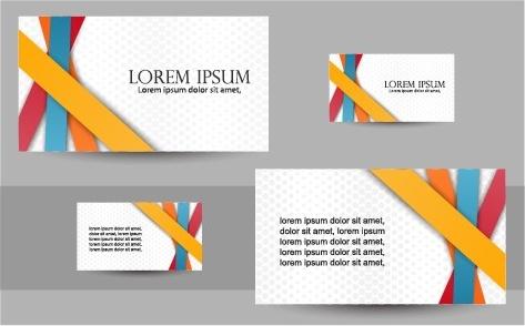 simple business cards design vector set