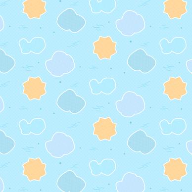 simple cartoon cloud and star background