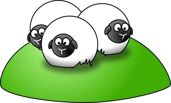 Simple Cartoon Sheep clip art