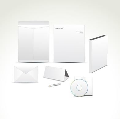 paper packaging icons white blank decor modern sketch
