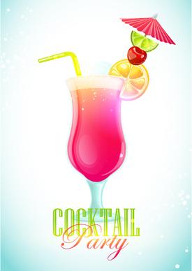 simple cocktails party poster vector