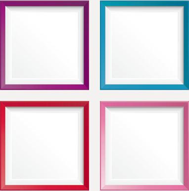 simple colored photo frame vectors