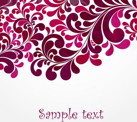 simple floral decorative pattern vector background