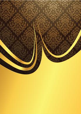 simple gold art background vector