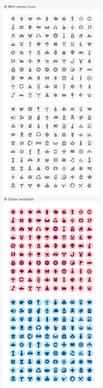 simple graphical icons 3 vector