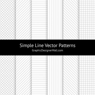 simple line vector patterns
