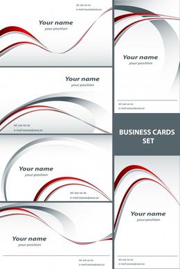 name card templates dynamic curves decor bright modern