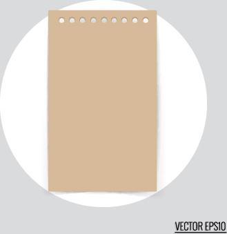 simple note papers vector set