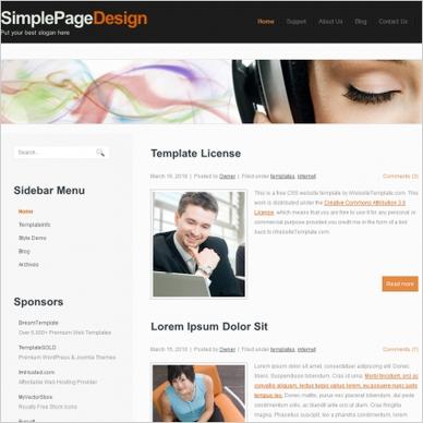 Simple Page Design Template