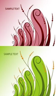 nature background templates classical curves red green sketch