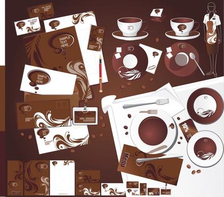 coffee identity sets dark brown decor