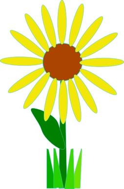 Simple Yellow Flower clip art