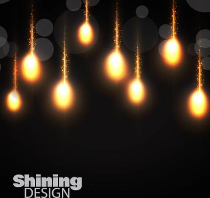 sining light bulb vector background