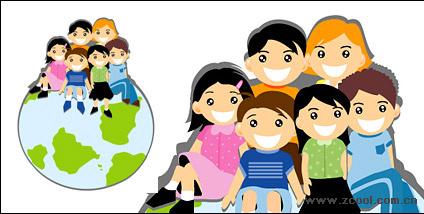Sitting on the Earth's Children Vector material