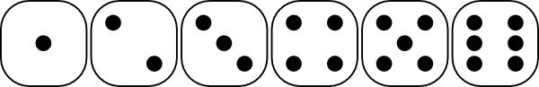 Six-sided Dice Faces clip art