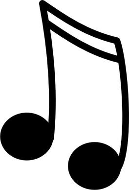 Sixteenth Notes, Joined In A Pair clip art