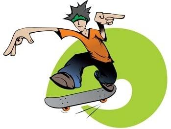 skateboarding vector 3