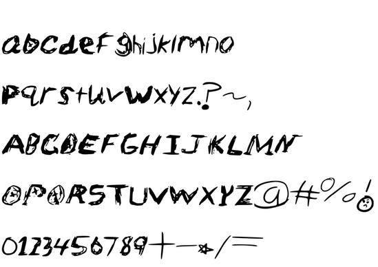 Sketch Scoring Font