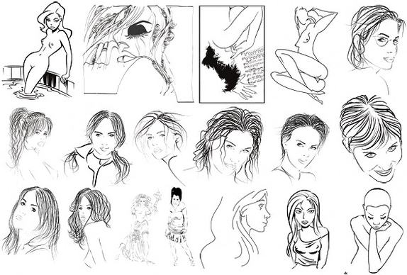 sketch style character vector