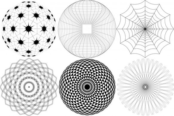 sketch vector illustration with black and white geometry