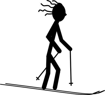 Skier Silhouette clip art