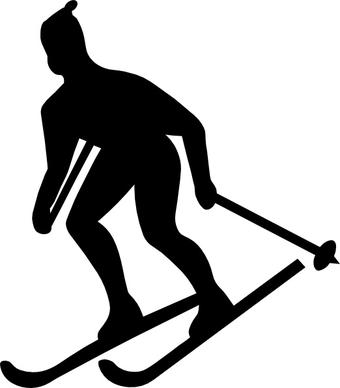Skier Silhouette clip art