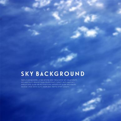 sky with cloud blue background vector